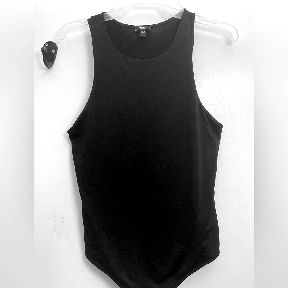 Express Body Contour High Compression High Neck Bodysuit | Black | Size M |